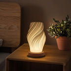 Tasela - Wooden USB Table Lamp with Adjustable Brightness - Image 2
