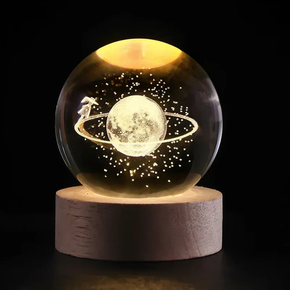 LED Crystal Sphere Night Light Cosmic Ambient Home Decor