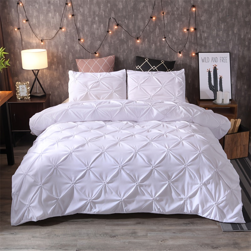 White Pintuck Quilts Cover Set