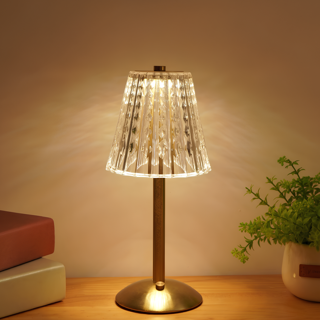 Golden Crystal Table Lamp - Image 4