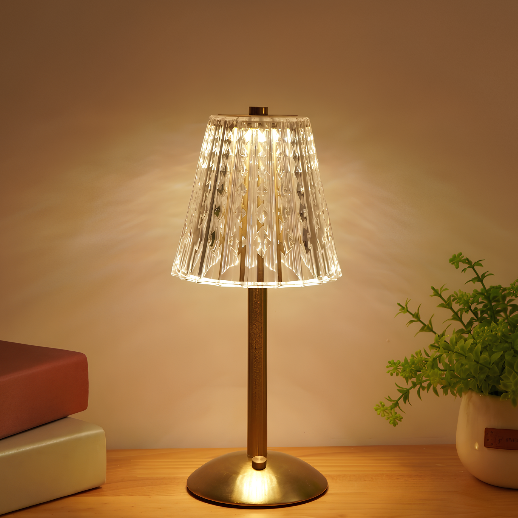 Golden Crystal Table Lamp - Image 4