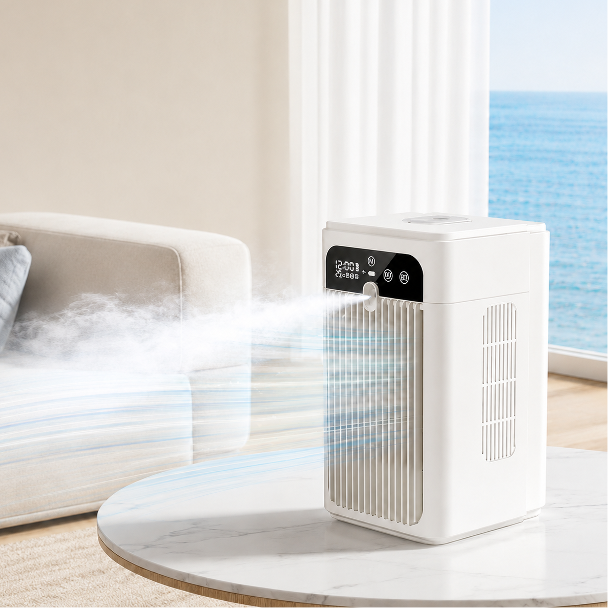 Portable Mist Cooling Fan Mini Desktop Air Cooler with 370mL Water Tank