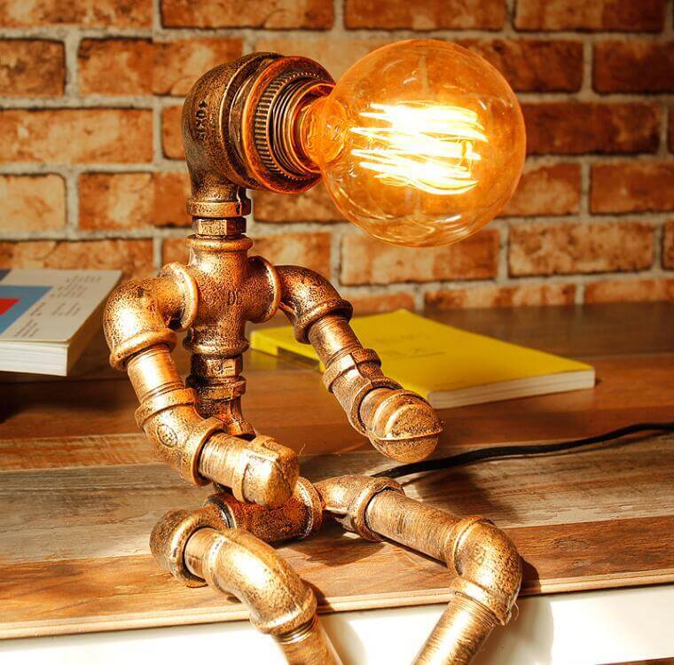 Retro Industrial 1-Light Robot Table Lamps - Image 3