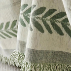 Versatile Couch Throw Jacquard Pattern with Tassels