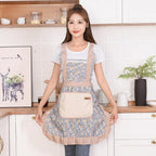 Floral Kitchen Apron Waterproof & Oil‑Resistant Design