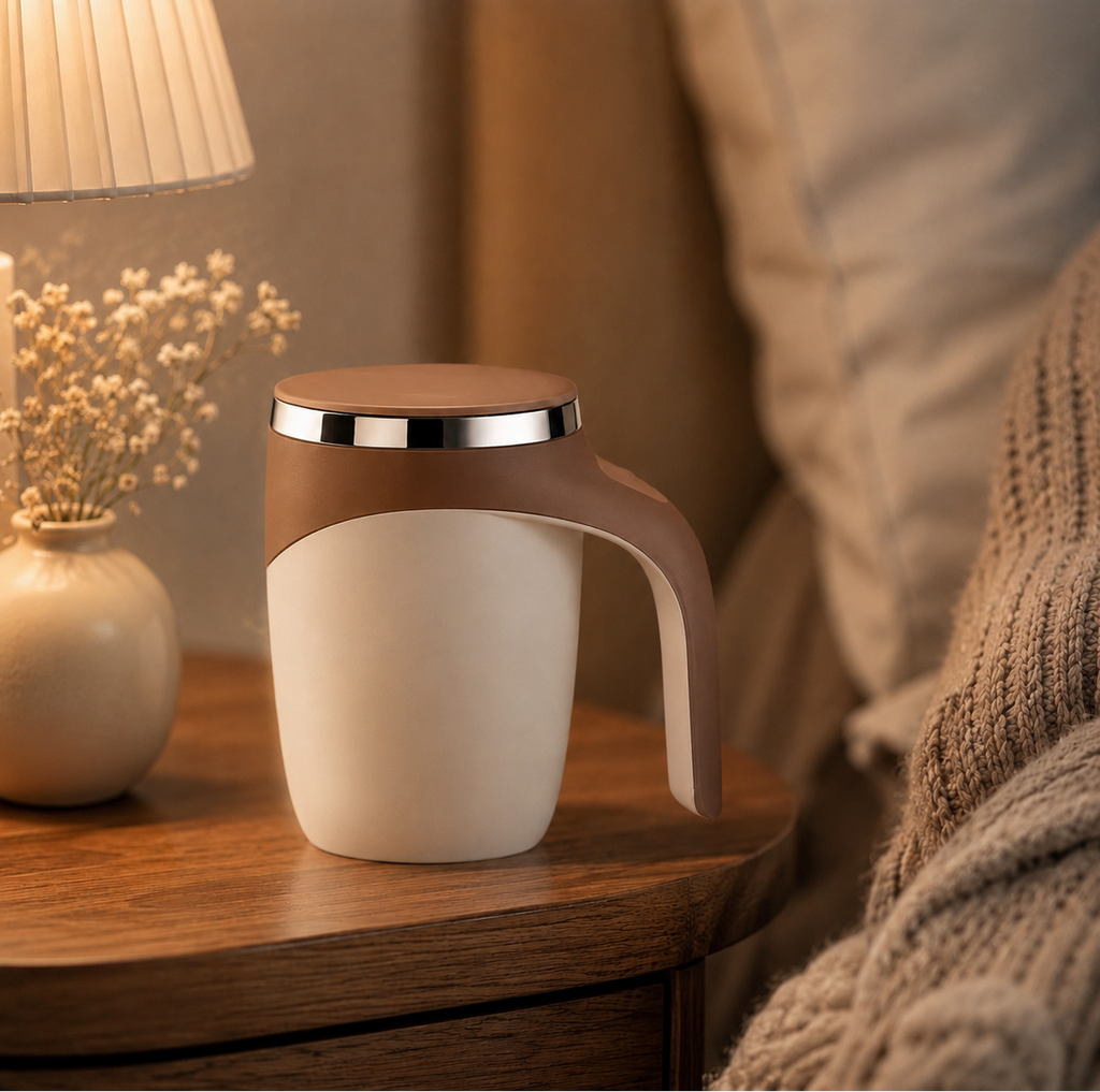 Automatic Self Stirring Mug with Magnetic Base for Coffee & Shakes