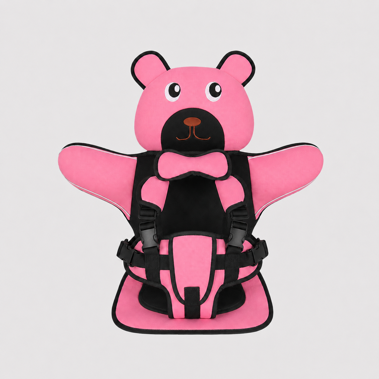 Adjustable Child Travel Booster Seat with Bear Design