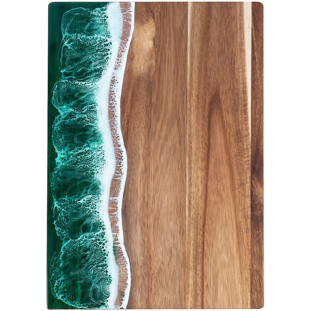 Acacia Wood Cutting Board Ocean Resin Charcuterie Cheese Serving Board - Image 6