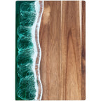 Acacia Wood Cutting Board Ocean Resin Charcuterie Cheese Serving Board - Image 6