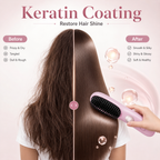 Cordless Hair Straightener Brush with LED Display