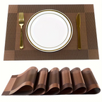 Heat Resistant Placemats Washable Non Slip PVC Dining Table Mats - Image 8