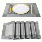 Heat Resistant Placemats Washable Non Slip PVC Dining Table Mats - Image 7