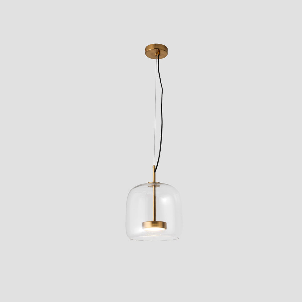 Pendant Light Vintage Amber Glass Effect Ceiling Lamp