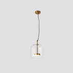 Pendant Light Vintage Amber Glass Effect Ceiling Lamp