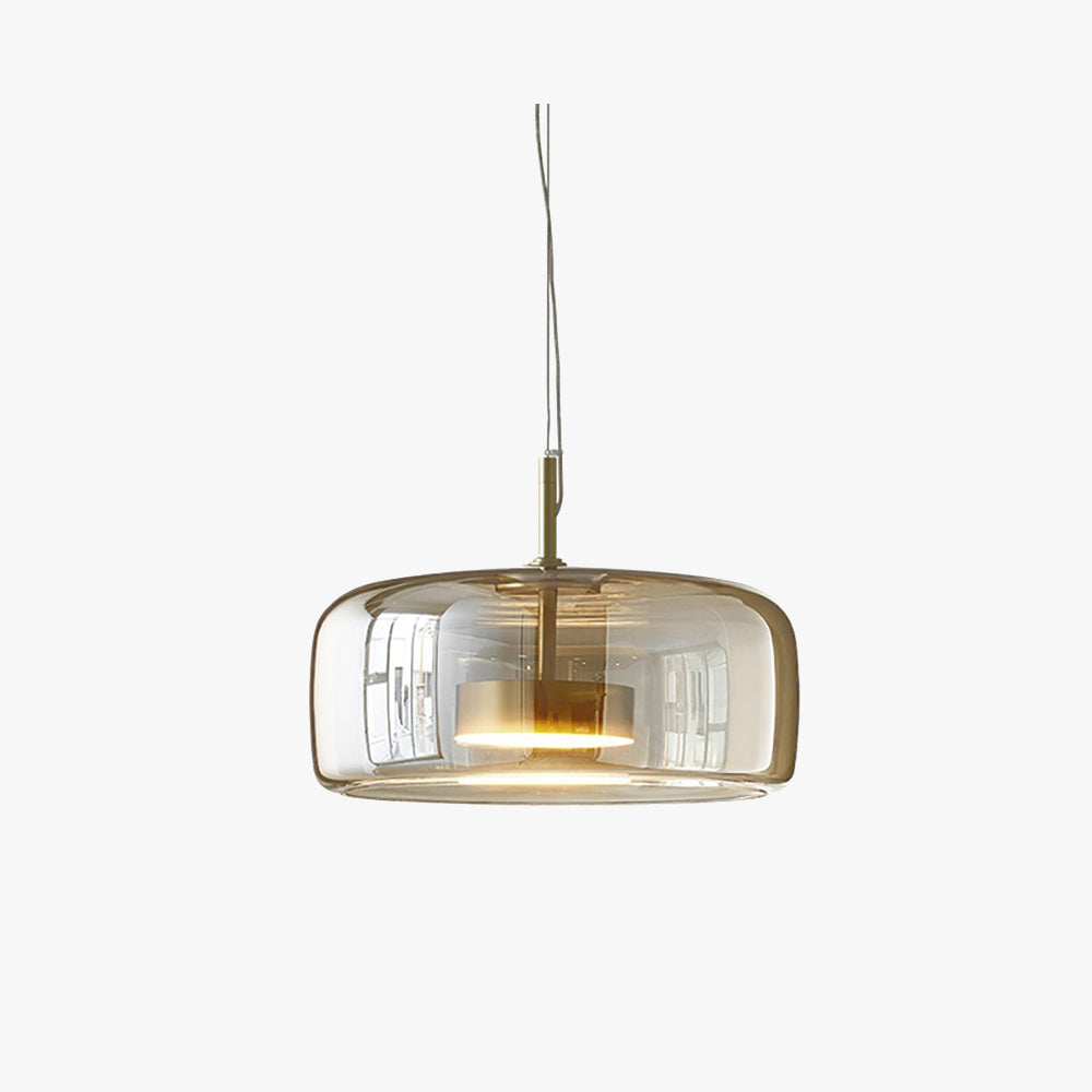 Pendant Light Vintage Amber Glass Effect Ceiling Lamp