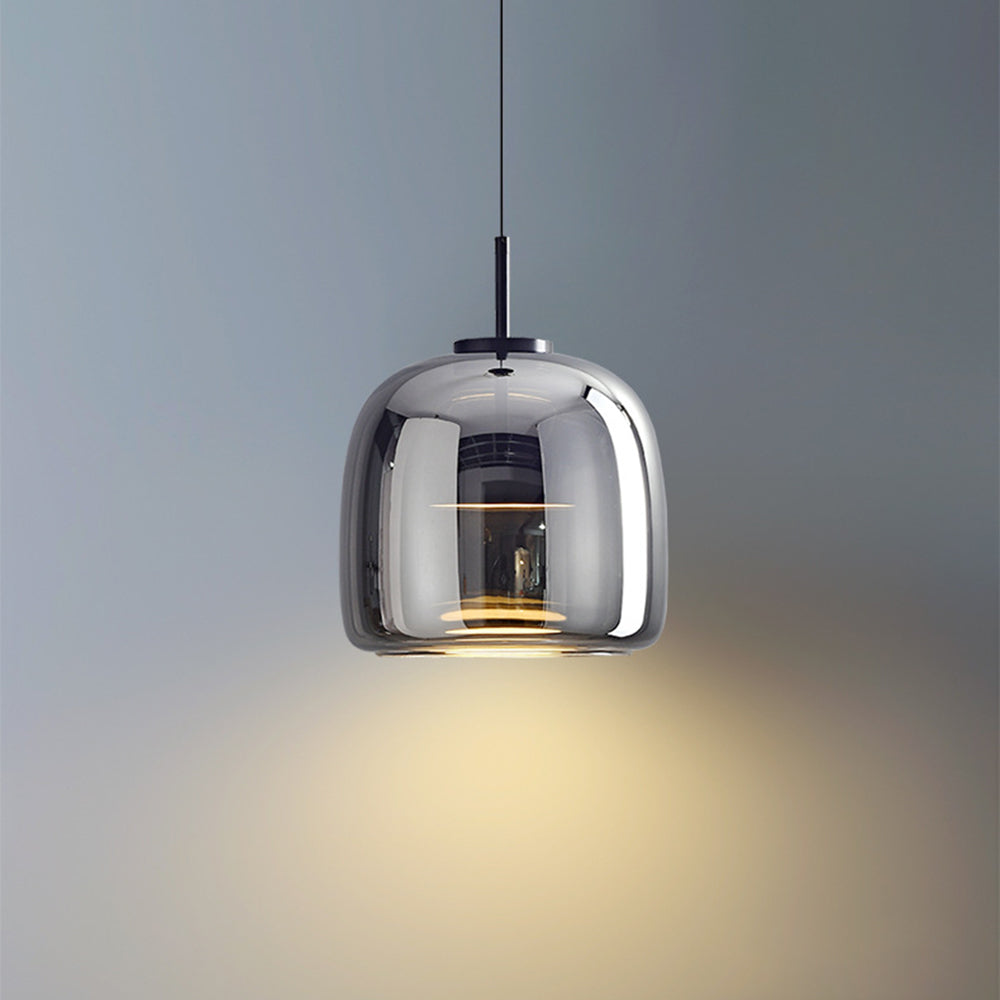 Pendant Light Vintage Amber Glass Effect Ceiling Lamp