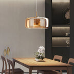 Pendant Light Vintage Amber Glass Effect Ceiling Lamp