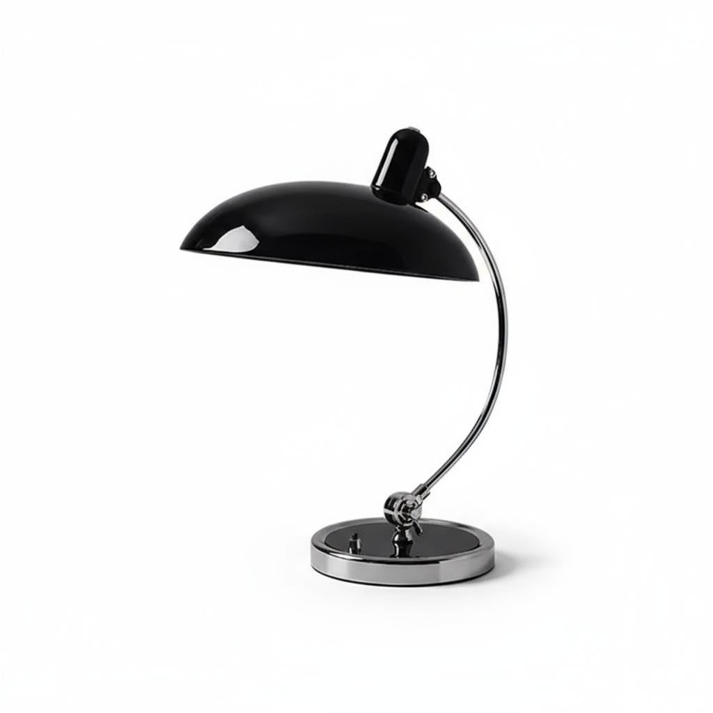 Modern Table Lamp Chrome Curved Metal Bedside Desk Lamp - Image 11
