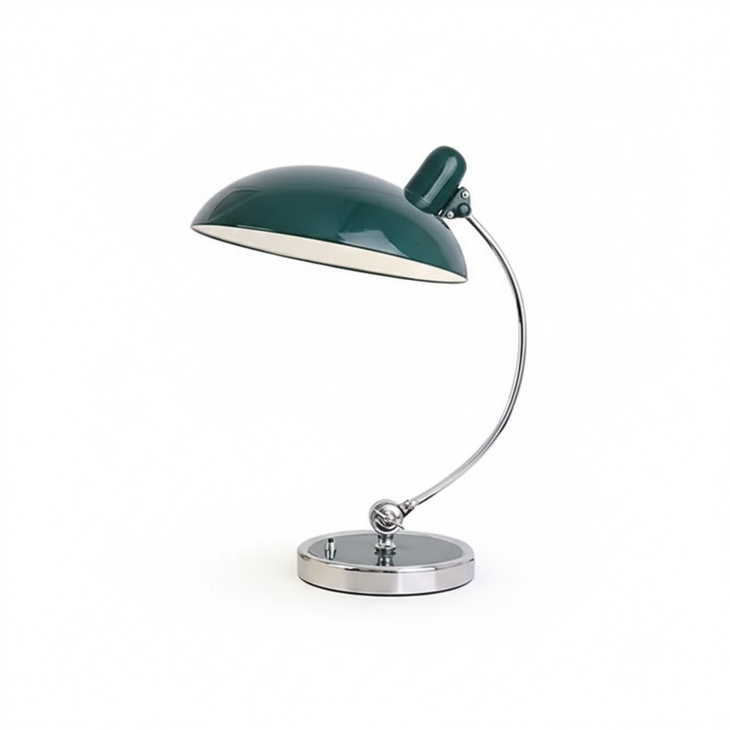 Modern Table Lamp Chrome Curved Metal Bedside Desk Lamp - Image 12
