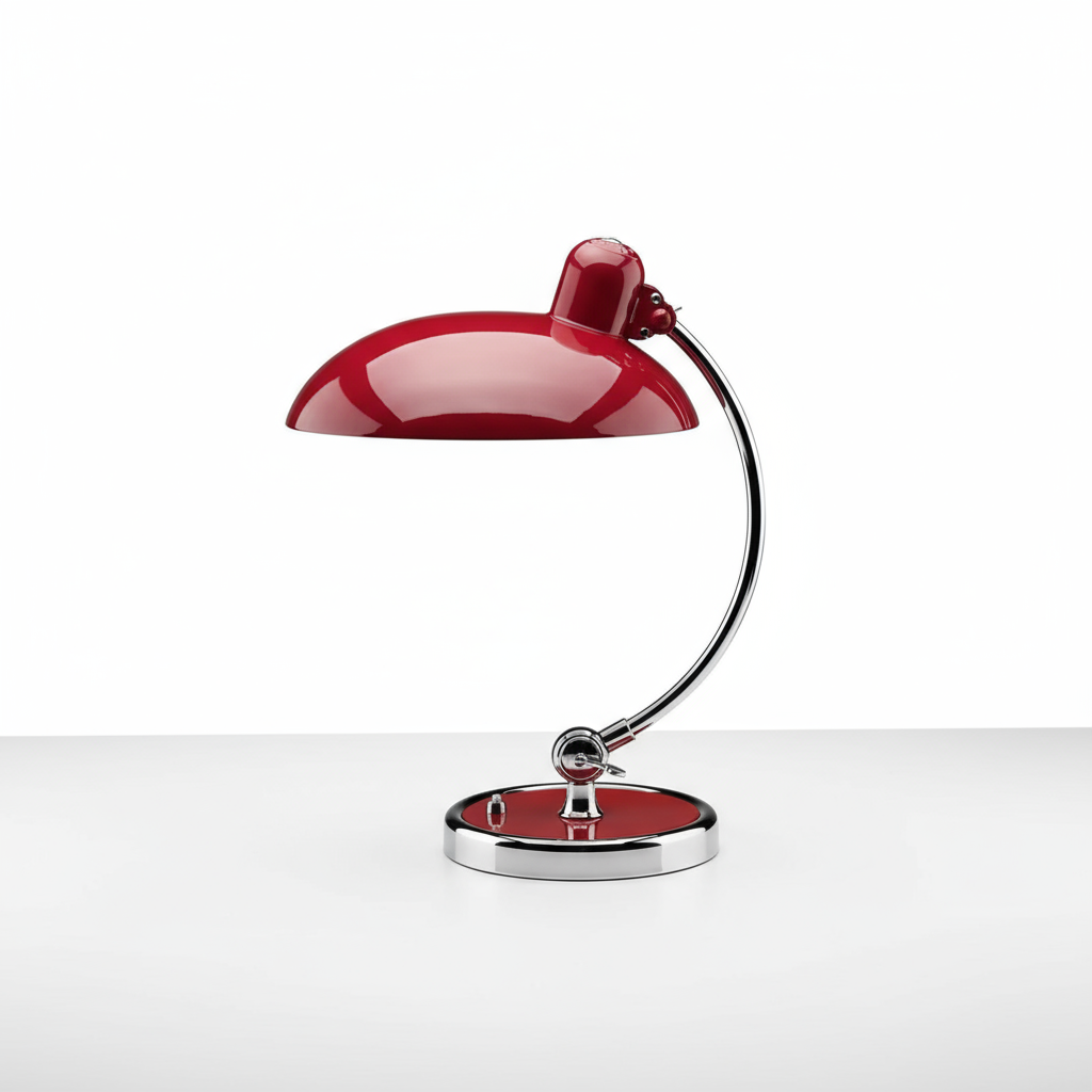 Modern Table Lamp Chrome Curved Metal Bedside Desk Lamp - Image 14
