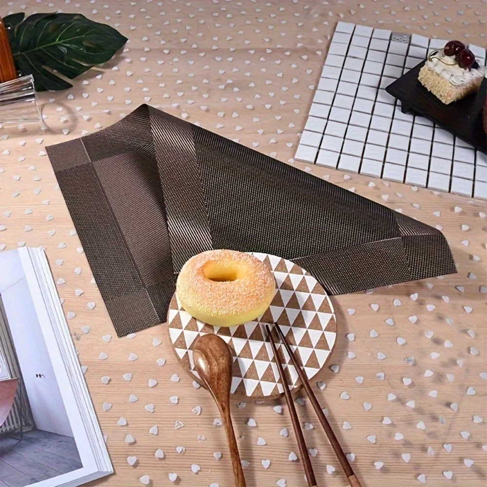 Heat Resistant Placemats Washable Non Slip PVC Dining Table Mats - Image 2
