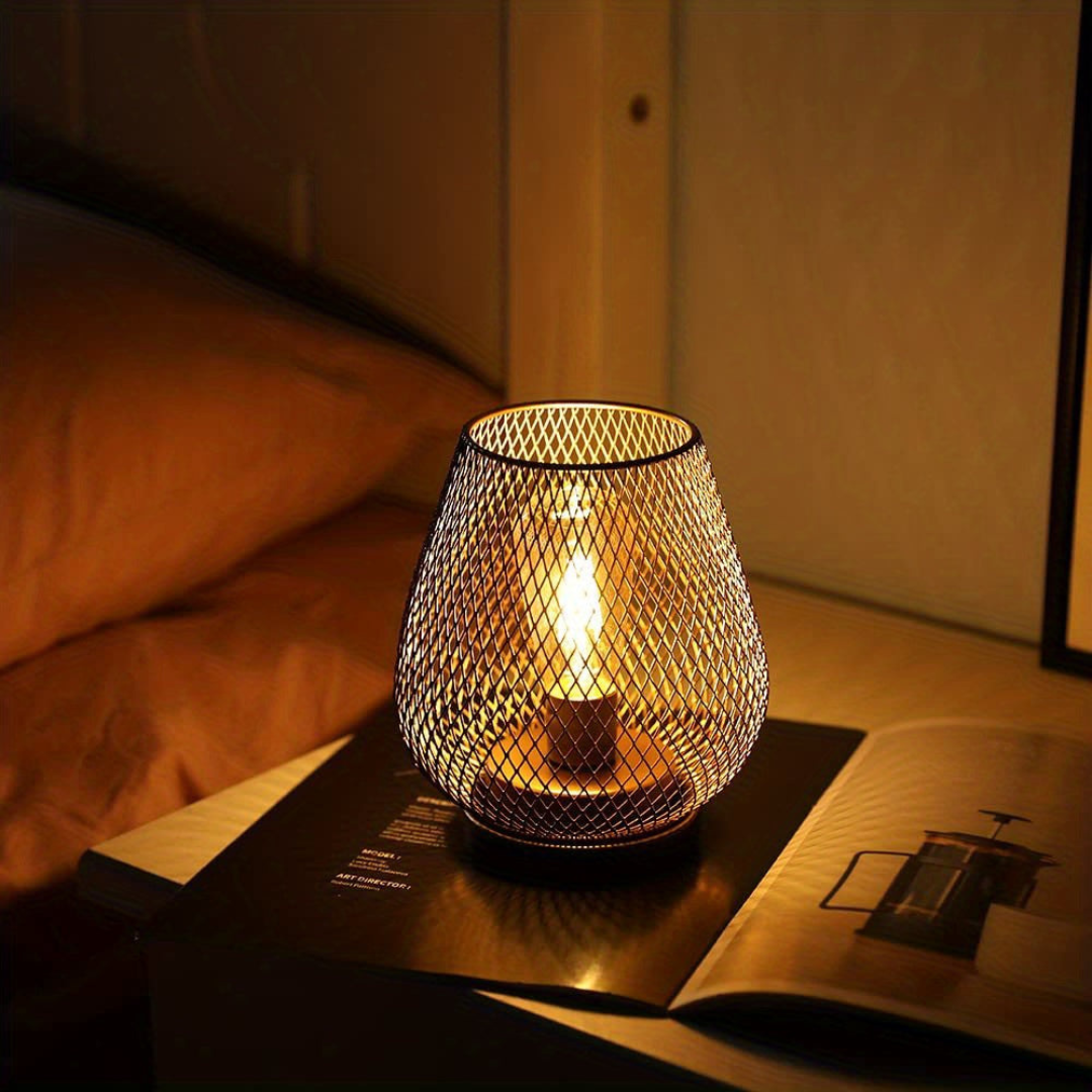 Avenora – Wireless Rechargeable Metal Mesh Table Lamp Warm White LED - Image 10