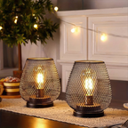 Avenora – Wireless Rechargeable Metal Mesh Table Lamp Warm White LED - Image 2