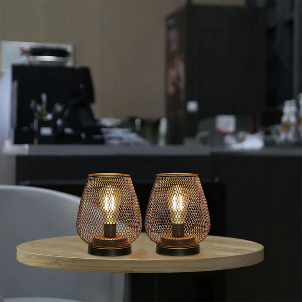 Avenora – Wireless Rechargeable Metal Mesh Table Lamp Warm White LED - Image 5