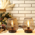 Avenora – Wireless Rechargeable Metal Mesh Table Lamp Warm White LED - Image 9