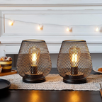 Avenora – Wireless Rechargeable Metal Mesh Table Lamp Warm White LED - Image 7