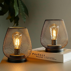 Avenora – Wireless Rechargeable Metal Mesh Table Lamp Warm White LED - Image 3