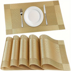 Heat Resistant Placemats Washable Non Slip PVC Dining Table Mats