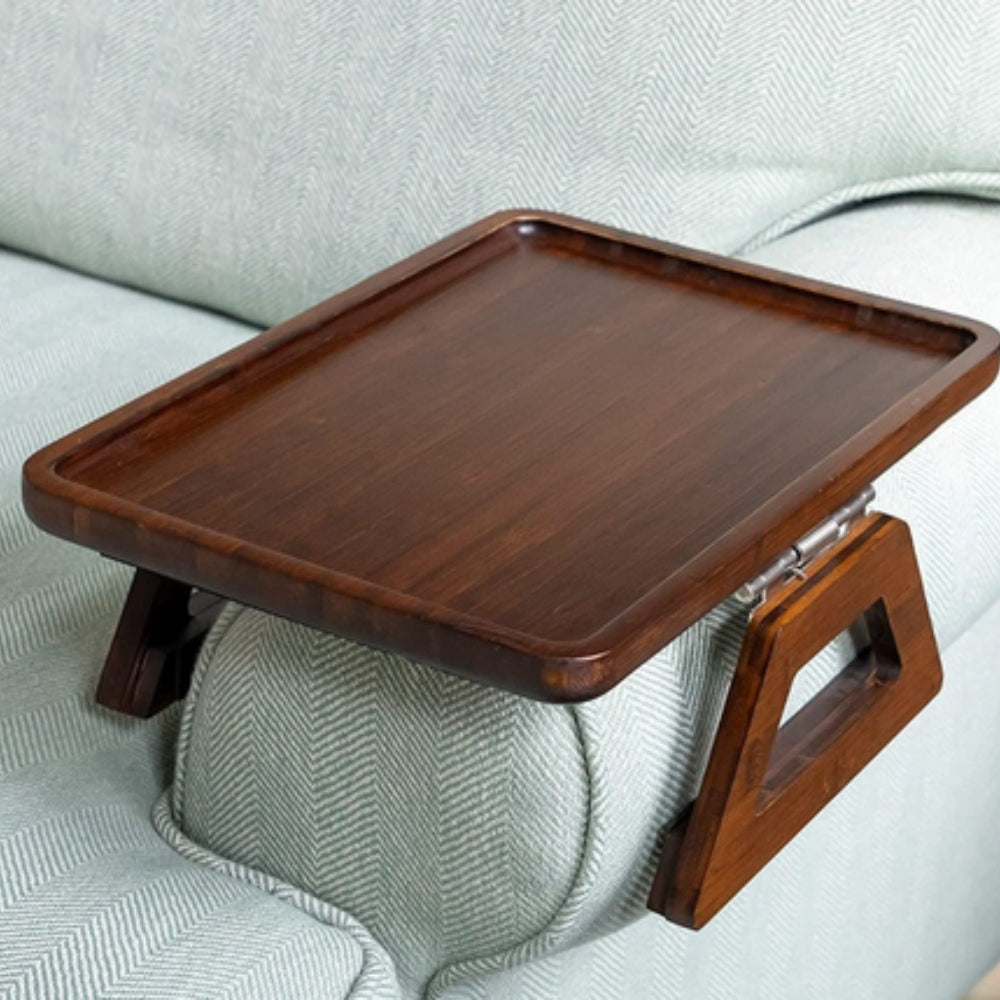 Adjustable Bamboo Clip-On Arm Tray Table - Image 5