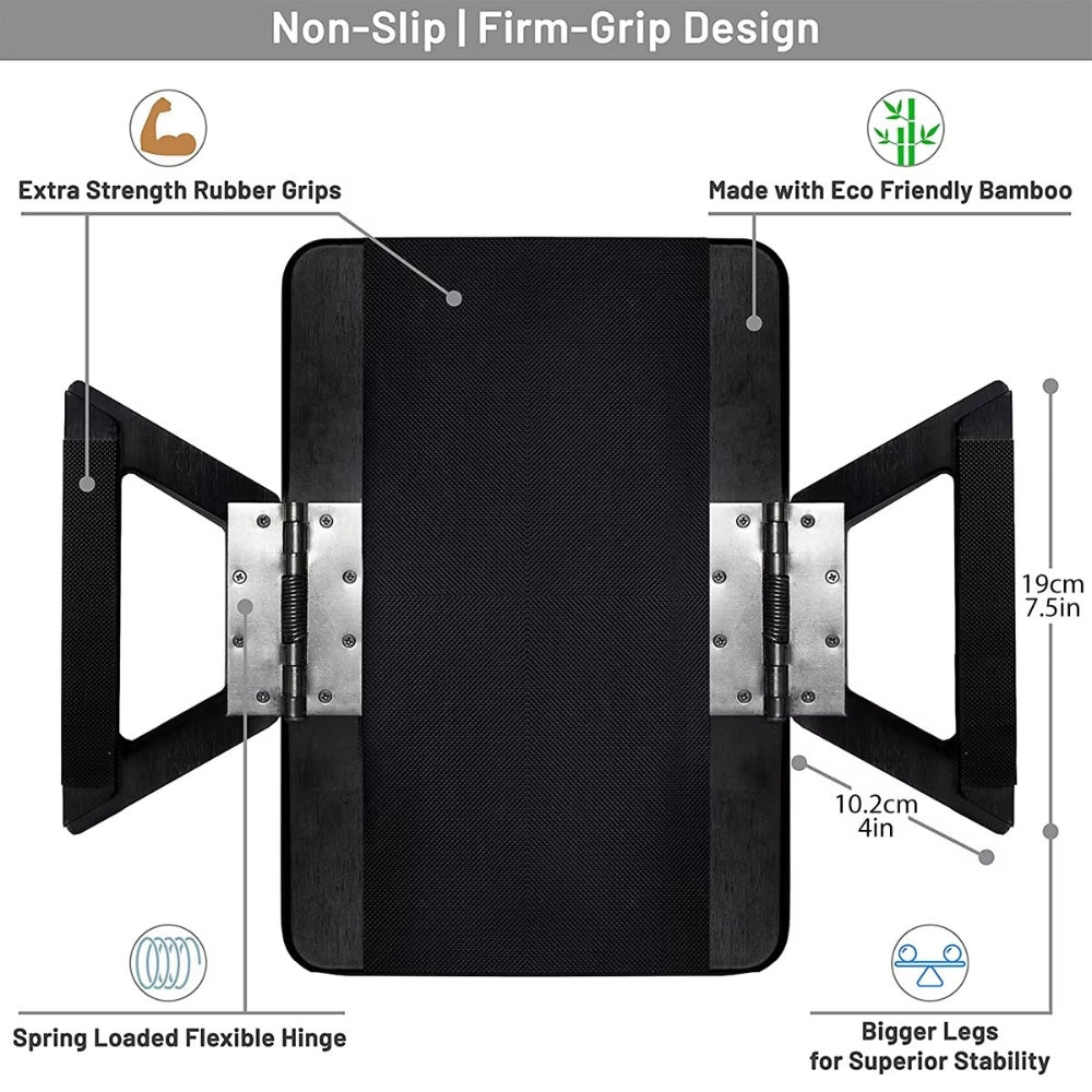 Adjustable Bamboo Clip-On Arm Tray Table - Image 9