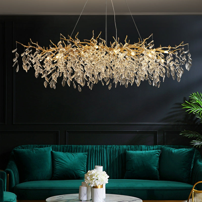 Branch Style Crystal Ceiling Light Decorative Indoor Lighting Fixture