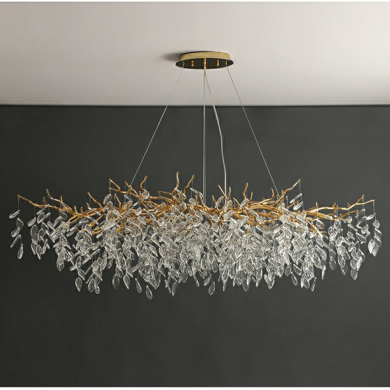 Branch Style Crystal Ceiling Light Decorative Indoor Lighting Fixture