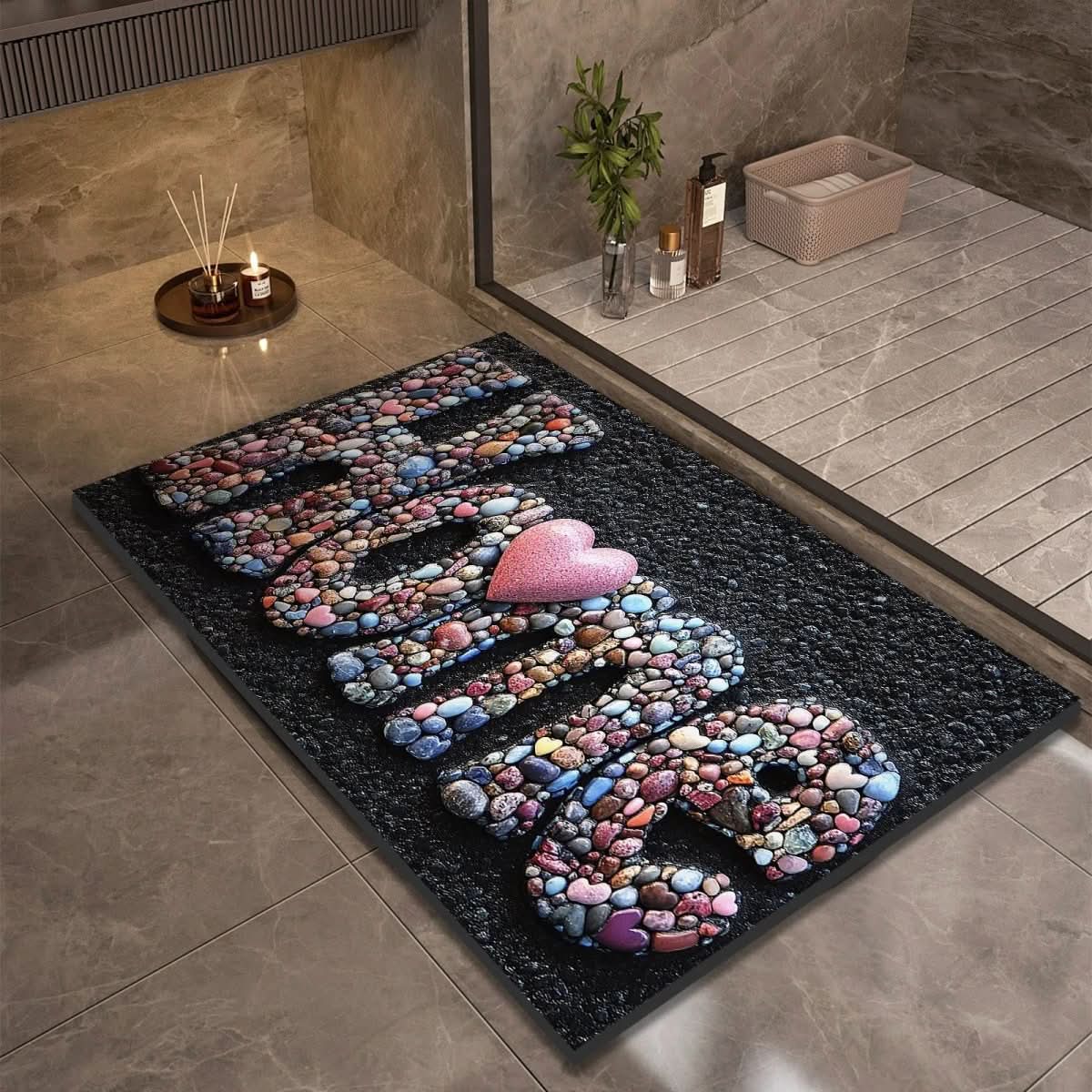 AquaLite: Diatomeenerde-Badematte mit natürlicher Wasseraufnahme & rutschfestem Gummiboden – für Bad & Gäste-WC - Image 14