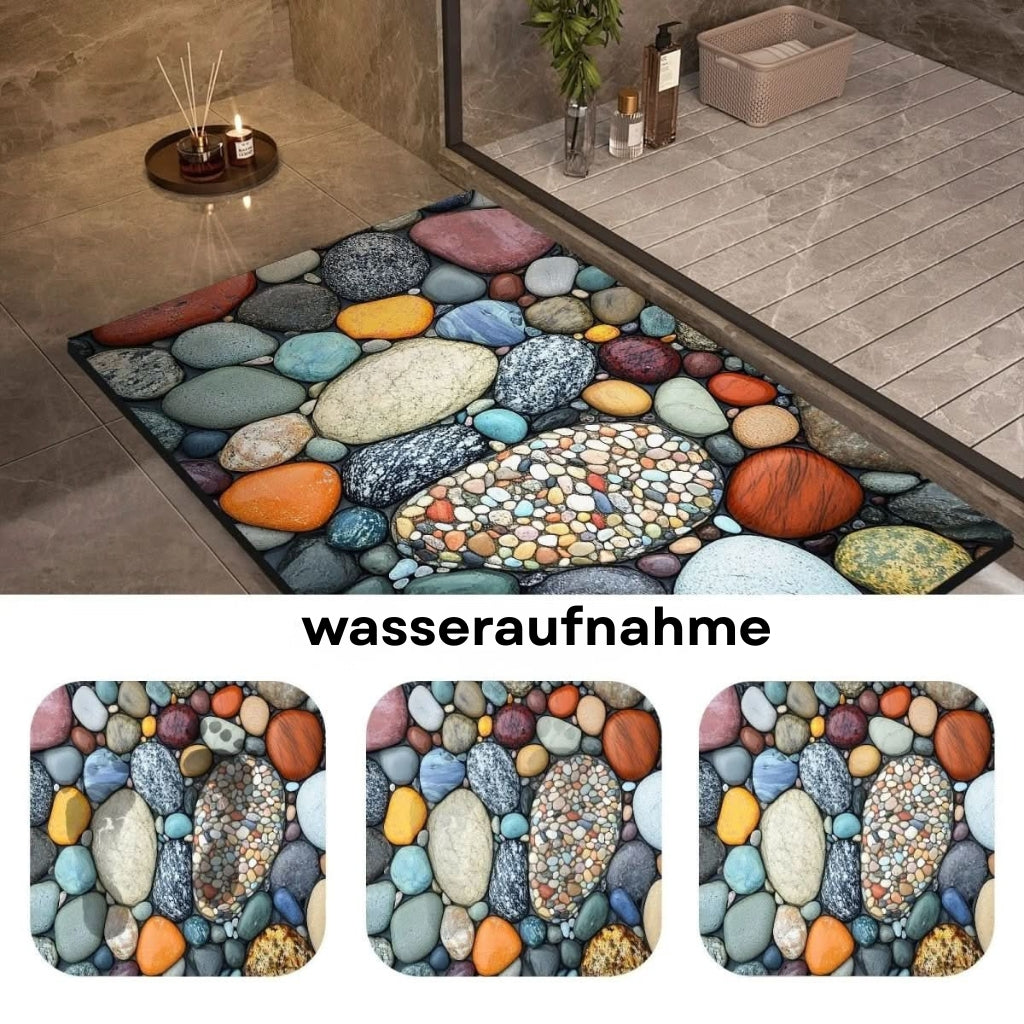 AquaLite: Diatomeenerde-Badematte mit natürlicher Wasseraufnahme & rutschfestem Gummiboden – für Bad & Gäste-WC - Image 4