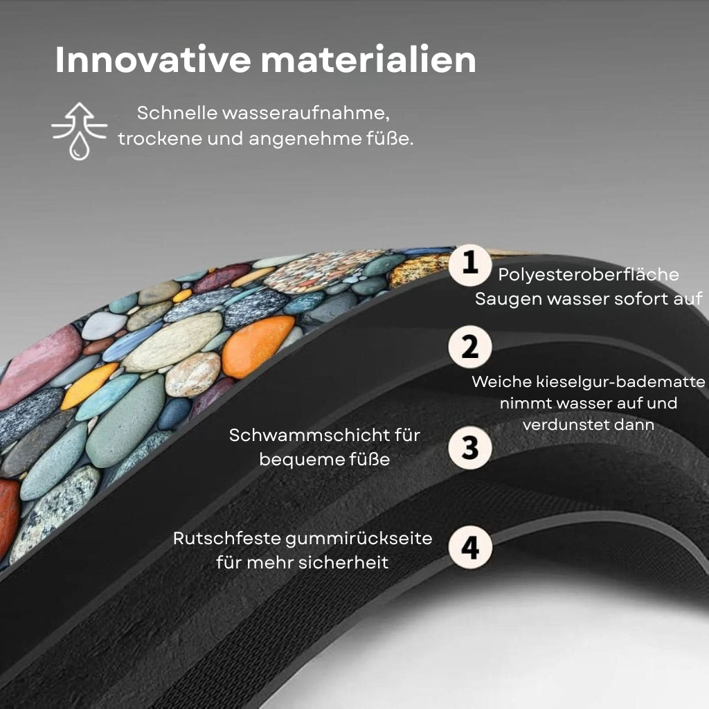 AquaLite: Diatomeenerde-Badematte mit natürlicher Wasseraufnahme & rutschfestem Gummiboden – für Bad & Gäste-WC - Image 5