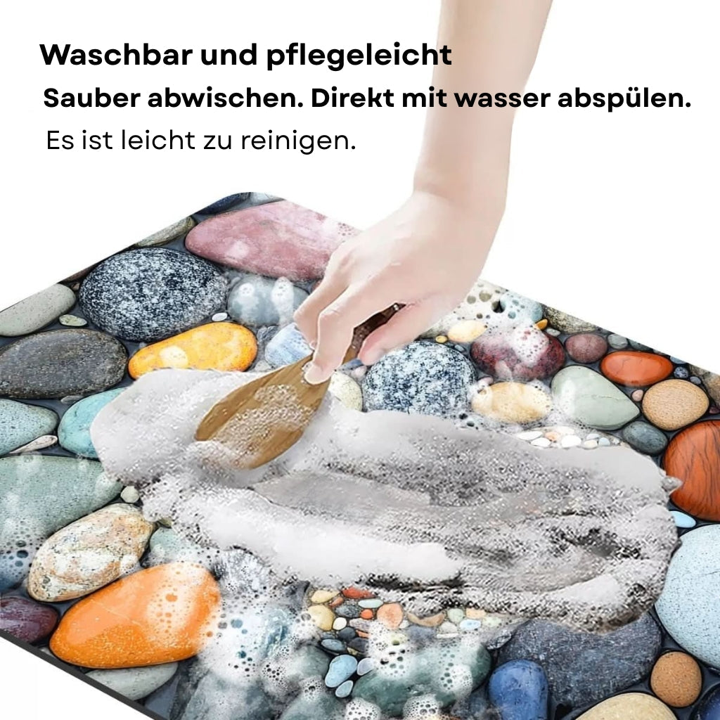 AquaLite: Diatomeenerde-Badematte mit natürlicher Wasseraufnahme & rutschfestem Gummiboden – für Bad & Gäste-WC - Image 7