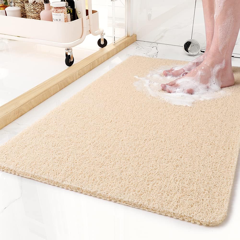 AquaSoft: Rutschfeste Duschmatte – Weiche Antibakterielle Badematte für Dusche & Badewanne - Image 4