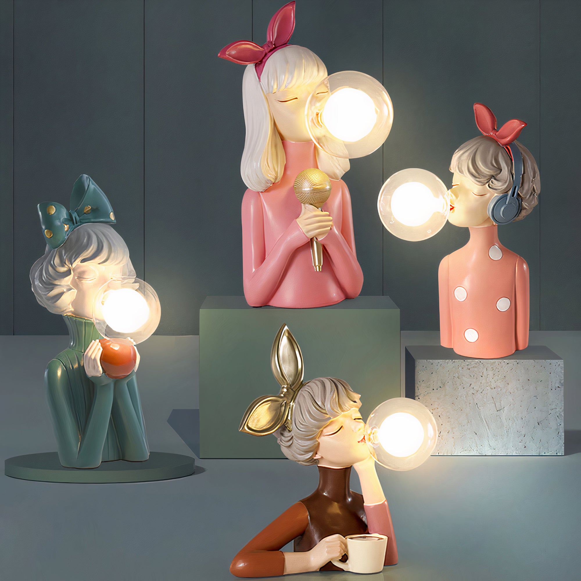 Artisan Sisters: Designer Tischlampe aus Holz & Glas – warmes Licht für modernes Zuhause - Image 2