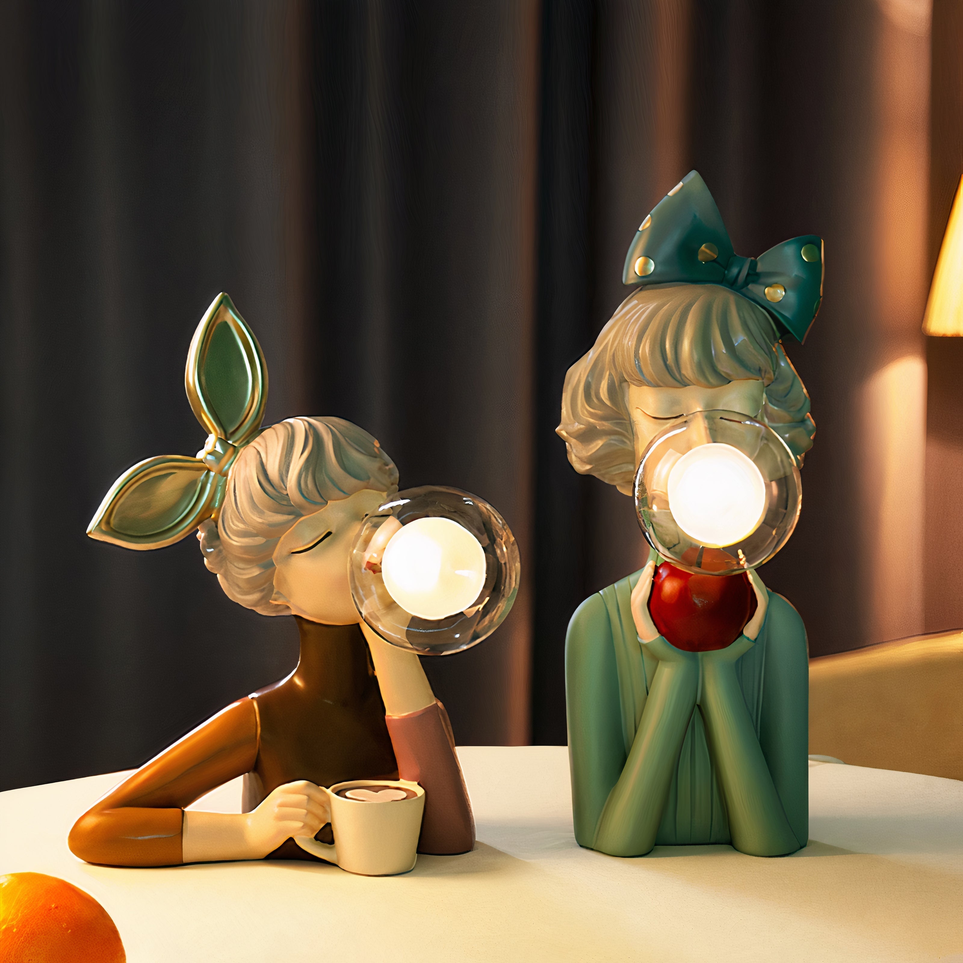 Artisan Sisters: Designer Tischlampe aus Holz & Glas – warmes Licht für modernes Zuhause - Image 4