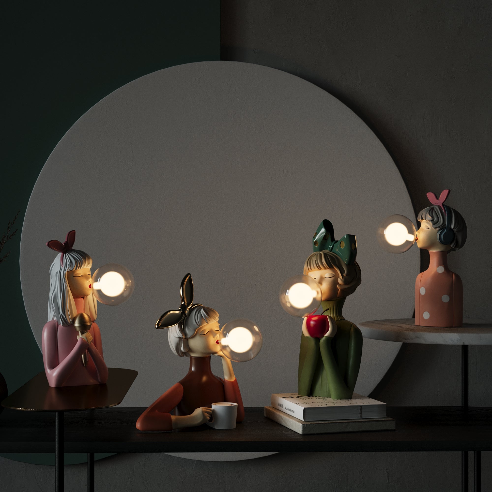 Artisan Sisters: Designer Tischlampe aus Holz & Glas – warmes Licht für modernes Zuhause - Image 5
