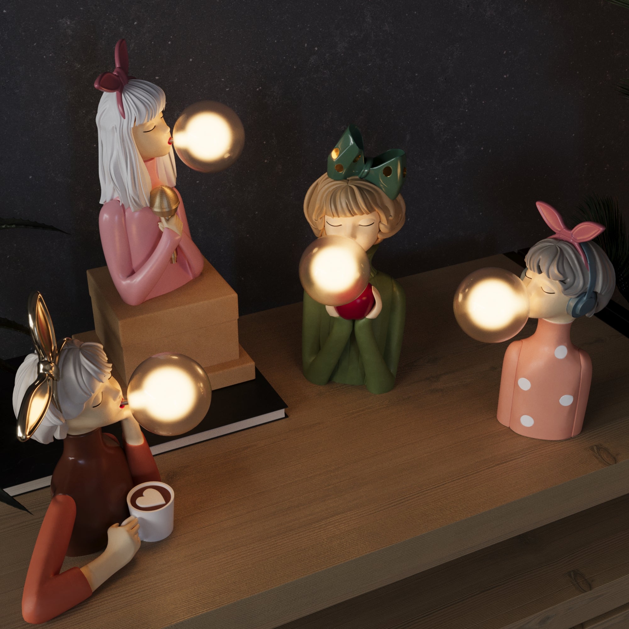 Artisan Sisters: Designer Tischlampe aus Holz & Glas – warmes Licht für modernes Zuhause - Image 7
