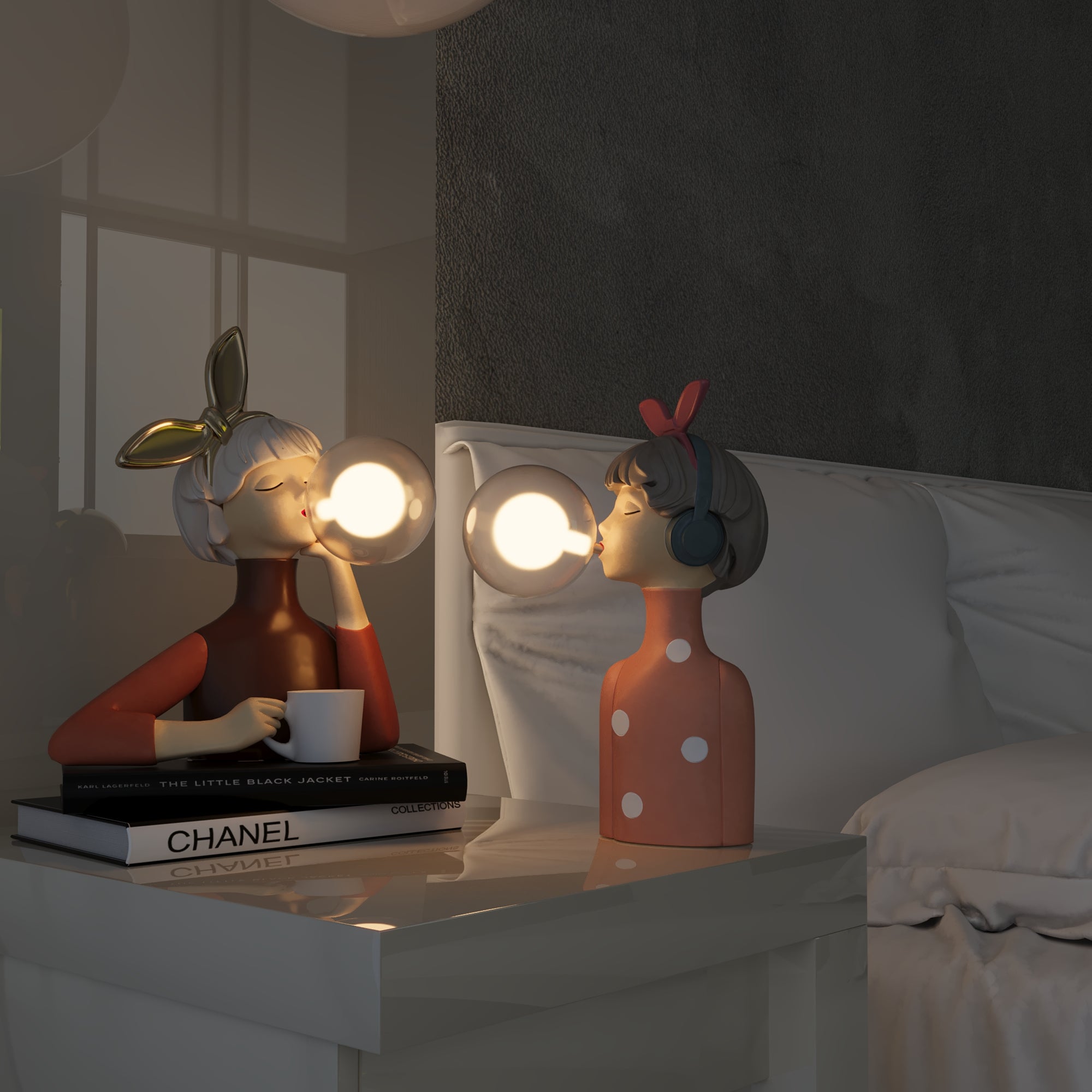 Artisan Sisters: Designer Tischlampe aus Holz & Glas – warmes Licht für modernes Zuhause - Image 8