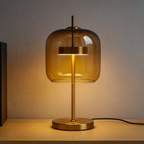 Aurelionn - Stained Glass Table Lamp Gold Iron Base - Image 2