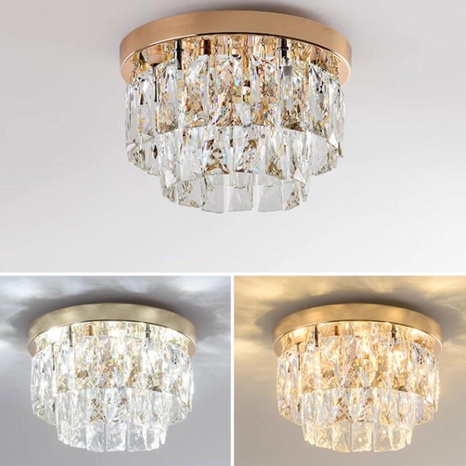 Aurestia: Luxus LED-Deckenleuchte aus Metall & Kristall – für Wohnzimmer & Schlafzimmer - Image 8