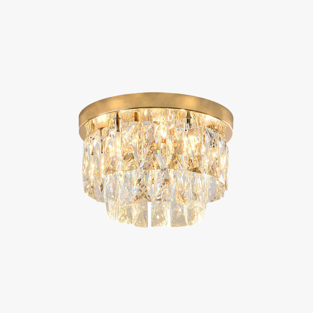 Aurestia: Luxus LED-Deckenleuchte aus Metall & Kristall – für Wohnzimmer & Schlafzimmer