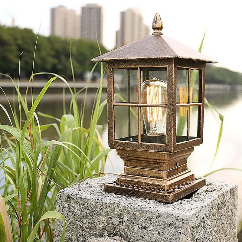 Outdoor Light Lantern Traditional Flush-Mount Exterior Light